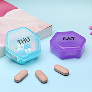 Boîte à médicaments miniature à 7 compartiments, organiseur de pilules portable, étanche à l'humidité, petite boîte de rangement pour médicaments, voyage - Product Image 3