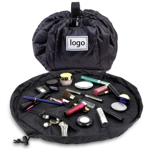 Trousse de Toilette Portable Étanche, Sac de Rangement de Voyage pour Maquillage, Organisateur, Pochette Cosmétique Portable à Cordon, Pochette de Maquillage Pratique pour Femme - Product Image 1