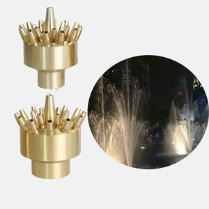 1 \ "1-1/2 \" Kuningan 3 lapis air mancur bunga kepala mulut pipa produk taman batu - Product Image 6