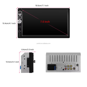 วิทยุติดรถยนต์ Podofo แบบ Double Din หน้าจอสัมผัส 7 นิ้ว MP5 พร้อมระบบเชื่อมต่อโทรศัพท์แบบใช้สาย/BT/FM/SWC รองรับ OEM/ODM ขายส่ง - Product Image 5