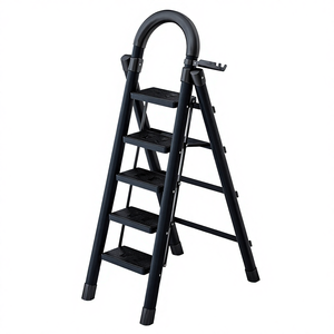 บันไดเหล็กพับได้แบบยืดหดได้อเนกประสงค์ แข็งแรง รับน้ำหนักได้ 150 กก. สไตล์จีนใหม่ น้ำหนัก 6 กก. สำหรับใช้ในบ้าน - Product Image 1