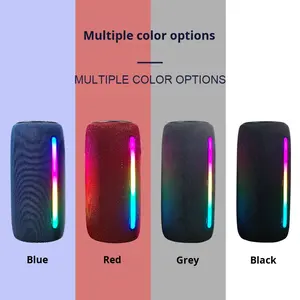 Haut-parleur Bluetooth à double moteur haute puissance, haut-parleur portable sans fil avec design en tissu pour la maison, les voyages en plein air - Product Image 3