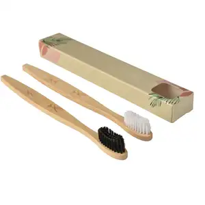 Échantillon gratuit meilleure vente brosse à dents en bambou biodégradable à poils souples naturels