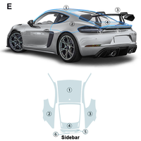 TPU 7.5MIL Film automobile de haute qualité prédécoupé pour P orsche 718 Spyder Gt4gt4Rs 2019-2023 Garantie 6 ans d'auto-guérison