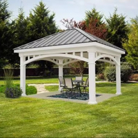 Gazebo en aluminium à toit rigide anti-typhon personnalisé, toit motorisé réglable avec bande lumineuse LED à intensité variable pour jardin extérieur