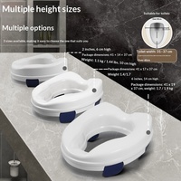 Rehausseur de toilettes moderne pour personnes âgées, coussin rehausseur pour usage domestique, aide à la position assise sécurisée pour femmes enceintes, capacité 136 kg, sans support.
