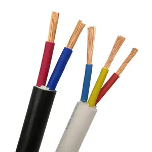 Câble flexible à cordon royal multiconducteur RVV 2 3 4 5 Core 0.75 1 1.5 2.5 4 6 MM Câble électrique Câble d'alimentation