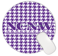Tapis de souris personnalisé avec motif de cercle de la sororité Gamma Phi Delta, base en caoutchouc antidérapante, tapis de souris pour ordinateur