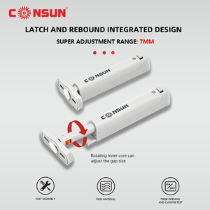 Consun Clip on <strong>Push</strong> <strong>Open</strong> to Magnetic Touch Close <strong>Latch</strong> Door Closer <strong>Push</strong> <strong>Latch</strong> with Kitchen Cabinet Furniture Hinge - Product Image 2