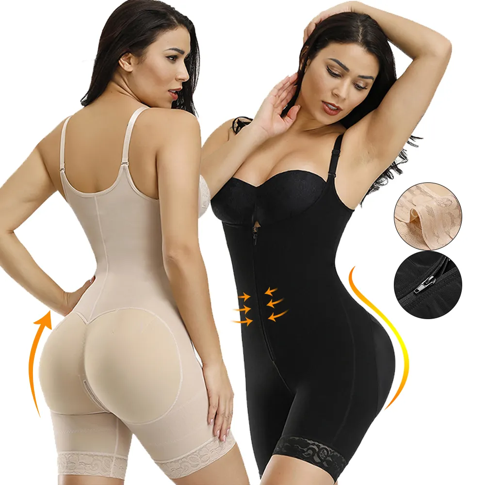 HEXIN 2021 Breathable Bodysuit Shapewear Butt-Lifter Waist-Trainer Tummy Control Bodyshaper