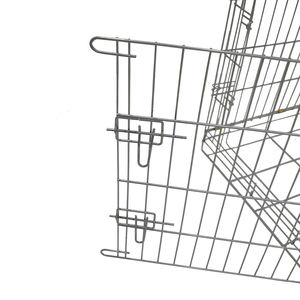 חדר כפול דלתי מודרני מתקפל מתכת עבור כלבים בינוני גזעי כלבים בעל תבנית חיה גדולה עם מגש פלסטיק חסין דליפה - Product Image 6