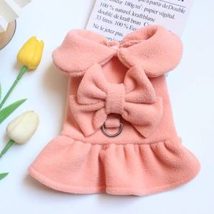Robe pour chien de compagnie, jupe rouge à lacets, coupe princesse, pour Teddy, Pomeranian, Bichon Frise, vêtements d'automne et d'hiver - Product Image 2