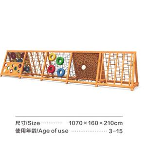 Équipement de sport de plein air de parc d'attractions en bois de haute qualité à succès, pont balançoire en bois personnalisé - Product Image 4