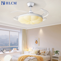 Ventilador de Techo LED Moderno con Luces, Control Remoto para Oficina en Casa, Lámpara de Araña con 3 Cambios de Color