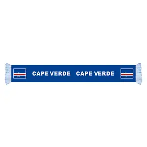 Football Games National Flag Printed Knitted Football Fan Scarf CAPE VERDE National Logo Scarf