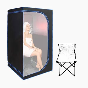 Confiável Indoor Spa Uso Doméstico Sauna Aquecedor Elétrico Portátil Infravermelho Sauna Tamanho Completo Vermelho Distante