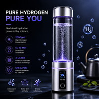 Nouvelle arrivée : Générateur d'eau hydrogénée, électrolyse rapide, technologie SPE PEM, antioxydant, bouteille d'eau riche en hydrogène rechargeable