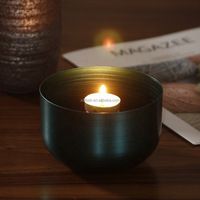 Support à bougie en aluminium pour la décoration intérieure, candélabre fait main, forme décorative antique, porte-bougie parfumée, pot à cire, bougie votive