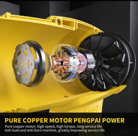 Souffleur d'air électrique portatif de qualité industrielle 21V avec turbo jet, vent violent pour voiture, jardin, usage extérieur et professionnel