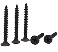 Vis à cloison sèche YPH Phillips à tête trompette noire, haute qualité, bon prix, M3, acier zingué, titane, métal inoxydable, pouces et métrique