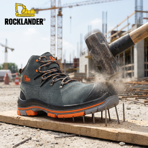 Rocklander - <span class=keywords><strong>Zapatos</strong></span> de Seguridad Industriales Antideslizantes Unisex y Botas de Senderismo con Construcción de Puntera de Plástico S1P, Ligeros - Product Image 5