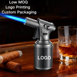 Mini Encendedor de Antorcha con Brújula, Resistente al Viento, Recargable con Butano, Alta Temperatura, Tanque Visible, para Barbacoa, Cigarros, Moxibustión, Encendedor de Fuego - Product Image 3