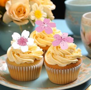 Vendita calda commestibile rosa Sakura a forma di fiore Wafer di carta fiori di ciliegio decorazioni <span class=keywords><strong>torta</strong></span> di <span class=keywords><strong>compleanno</strong></span> per la decorazione di nozze festa - Product Image 3