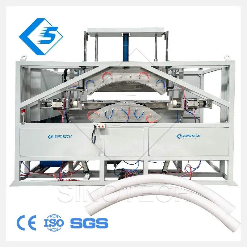 2024 Sinotech - Máquina semiautomática para dobrar tubos de PVC, 160 mm 250 mm, moldes de plástico, dobradeiras e cotoveleiras de PVC, máquina de dobrar