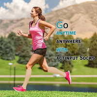 Échantillon gratuit de chaussettes de compression sportives mi-hautes 15-20 mmHg avec logo personnalisé, chaussettes de compression pour femmes 15-20 mmHg pour le soutien de la circulation