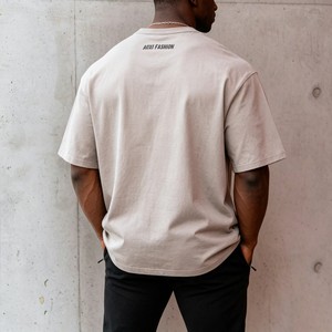 T-shirt surdimensionné à imprimé lettres, coton premium, broderie personnalisée lourde, t-shirt vierge pour hommes, directement <span class=keywords><strong>de</strong></span> l'usine <span class=keywords><strong>de</strong></span> vêtements - Product Image 5