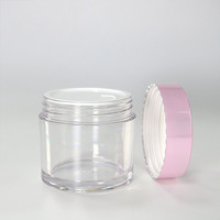Fabricants de pots à crème en gros, contenants cosmétiques vides de luxe OEM, emballages cosmétiques, pot à crème en plastique avec couvercle rose