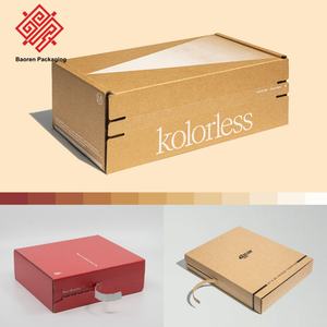 Boîtes d'expédition rigides haut de gamme Baoren avec languette de déchirure facile à ouvrir, bande de déchirure mate en carton, emballage avec bande de déchirure - Product Image 3