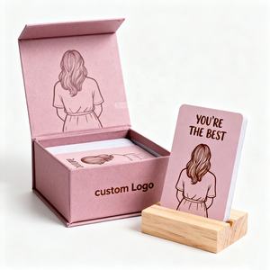 Tarjetas de afirmación con logotipo personalizado Impresión OEM Citas inspiradoras Tarjetas de afirmación de atención plena diaria para mujeres - Product Image 1
