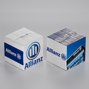 Cubo Mágico 3x3 Personalizado OEM ODM con Impresión UV, Rompecabezas de Plástico ABS <span class=keywords><strong>para</strong></span> la Industria de Seguros, Regalo con Logotipo Personalizado al por Mayor - Product Image 1