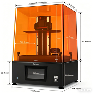 Imprimante 3D Phrozen Sonic 14K en résine 223x126x235mm avec nivellement automatique et détection intelligente des résidus - Product Image 2