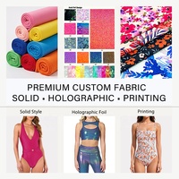 Tela Elástica en 4 Direcciones, Suave y Brillante, de Color Sólido, para Trajes de Baño, Lencería y Ropa Deportiva