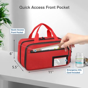 Bolsa <span class=keywords><strong>de</strong></span> Almacenamiento <span class=keywords><strong>de</strong></span> Medicamentos, Botiquín <span class=keywords><strong>de</strong></span> <span class=keywords><strong>Primeros</strong></span> <span class=keywords><strong>Auxilios</strong></span> <span class=keywords><strong>de</strong></span> Gran Capacidad, Organizador <span class=keywords><strong>de</strong></span> Pastillas para el Hogar y Viajes, Práctica Bolsa <span class=keywords><strong>de</strong></span> Transporte (Solo la Bolsa) - Product Image 3