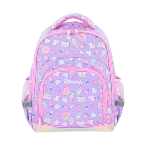 Sacs à dos d'école roses tendance OEM, personnalisables, 2026, souples, à imprimés de dessins animés pour la <span class=keywords><strong>maternelle</strong></span>, avec fermeture éclair - Product Image 1