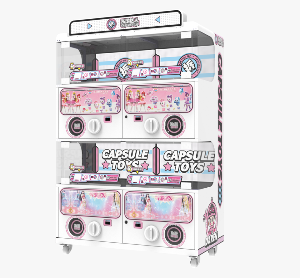 Token Stack Game Portable Stacking Prize Gacha Machine Coin Operated Capsule Toy ...