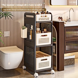 2/3 Lớp Phòng Khách Xách Tay Đồ Ăn Nhẹ Quần Áo Xe Đẩy Lưu Trữ Giỏ Hàng Thời Trang Kem Lưu Trữ Giỏ Ngăn Kéo Phong Cách Lưu Trữ Giá - Product Image 6