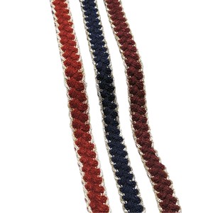 ริบบิ้นถักสีขาวดำขอบสีทองเงินเมทัลลิกขนาด <span class=keywords><strong>1</strong></span>.5 ซม. รุ่นใหม่ปี 2026 สำหรับตกแต่งเสื้อผ้าและเครื่องประดับ - Product Image 6