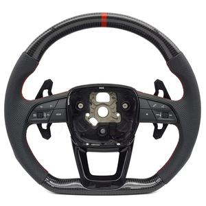 Volant de direction en carbone amélioré pour <span class=keywords><strong>Audi</strong></span> A6 A7 A8 <span class=keywords><strong>Q5</strong></span> A4 B5 B7 A5 8T 8V Q7 - Product Image 2