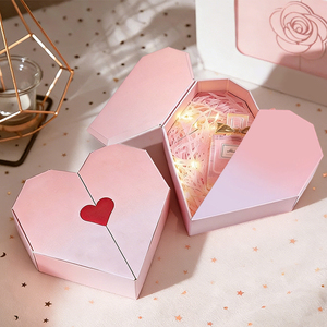 Caja de Regalo de Papel con Forma de Corazón, Ecológica, Elegante, <span class=keywords><strong>para</strong></span> Cosméticos, Joyería, Recuerdos, Perfumes, Aniversarios - Product Image 1