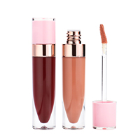 Votre logo brillant à lèvres marque privée bas quantité minimale de commande végétalien mat longue durée liquide rouge à lèvres tubes de brillant à lèvres vides