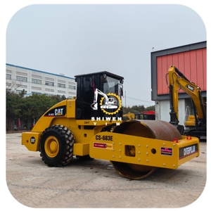 Gebrauchte <span class=keywords><strong>CAT</strong></span> CS683E Vibrationswalze mit Guter Leistung, 18-Tonnen-Straßenwalze CS-533E CS-563D CS58 zu Günstigen Preisen im Angebot - Product Image 1