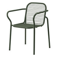 Ensemble table et chaises d'extérieur en alliage d'aluminium à tubes fins rayés WPC pour cour, jardin, restaurant, villa, maison d'hôtes, mobilier de loisirs