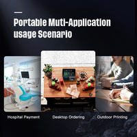 POS-система Z100 на Android, планшет 10.1 дюйма, моноблочный кассовый аппарат со встроенным термопринтером 58/80 мм, восьмиядерный процессор, 16 ГБ/2 ГБ ОЗУ