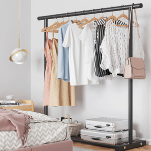 <span class=keywords><strong>Porte</strong></span>-vêtements pliant double niveau en métal pour armoire, salle de bain et salon – Organisateur suspendu pour manteaux et chaussures - Product Image 3