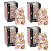 Transparante beer squishy speelgoed fruitplak gevuld met maltose stressverlichting langzaam terugverend rubber schattig voor gummy snoep decoratie