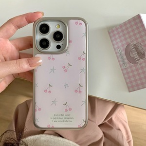 Funda Protectora para iPhone 17 Pro Max 16 15 14 con Diseño de Cereza Rosa y Estrellas, Acabado Brillante y Resina Epoxi - Product Image 1